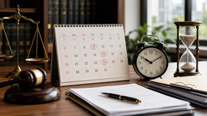 Calendário e prazos de processo de seguro